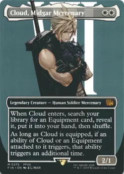 MTG Cloud, Midgar Mercenary (Borderless) Normal NM FINAL FANTASY Magic 375 - Image 1