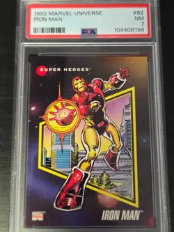 IRON MAN #62 1992 Impel Marvel Universe Trading Card PSA 7 Near Mint Tony Stark - Image 1