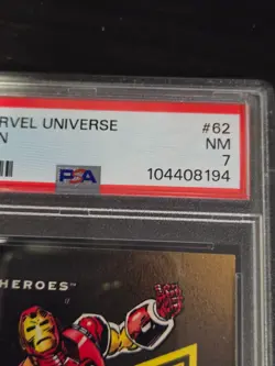 IRON MAN #62 1992 Impel Marvel Universe Trading Card PSA 7 Near Mint Tony Stark - Image 5