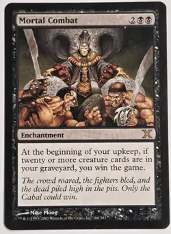 Magic the Gathering Mortal Combat 10th Edition X MTG Rare Black Enchantment - Image 1