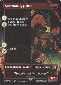 MTG Summon: G.F. Ifrit (Borderless) Foil NM FINAL FANTASY Magic 369 - Image 1
