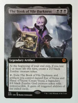 The Book of Vile Darkness *Mythic Rare* Magic MtG x1 AFR Extended Art - Image 1