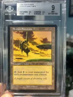 Magic The Gathering - Urza's Saga- Serra's Sanctum BGS 9 Quad++ Mint - Image 1