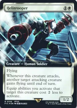 MTG Helitrooper (Extended Art) Foil NM Commander: FINAL FANTASY Magic 106 - Image 1