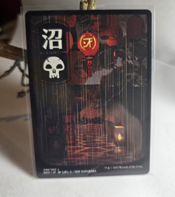 Swamp - Kamigawa Neon Dynasty - Full Art Land Shie Nanahara 2022 298 - MTG - Image 1