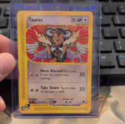 Pokemon Tauros 133/165 Basic Creature Colorless 70 HP 2002 English - Image 1