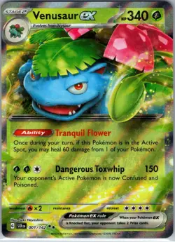 Venusaur ex - 001/142 - SV07: Stellar Crown - Ultra Rare Pokemon TCG Card - Image 1