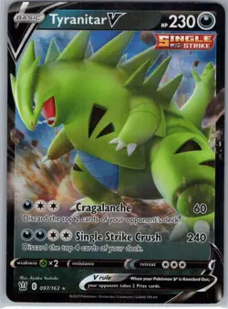 Tyranitar V - 097/163 - SWSH05: Battle Styles - Ultra Rare UR - Pokemon - NM - Image 1