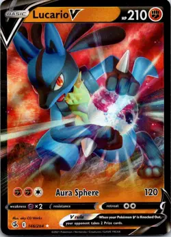Lucario V - 146/264 - SWSH08: Fusion Strike - Ultra Rare Pokemon TCG Card - Image 1