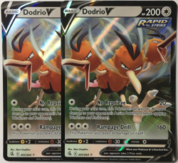 POKEMON 2X DODRIO V 201/264 FUSION STRIKE ULTRA RARE HOLO NEAR MINT - Image 1