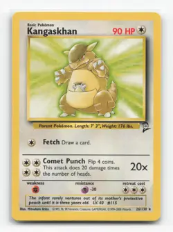 Pokemon TCG - Kangaskhan 26/130 Lightly Played Rare Base Set 2 - Image 1