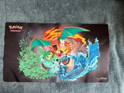 Pokemon TCG Standard Playmat Charizard Venusaur Blastoise Snivy Piplup - Image 1