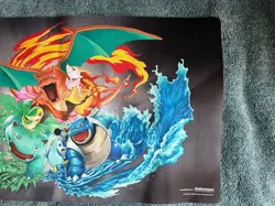 Pokemon TCG Standard Playmat Charizard Venusaur Blastoise Snivy Piplup - Image 3