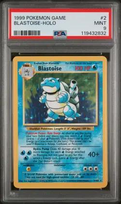 1999 POKEMON BASE SET UNLIMITED #2 BLASTOISE-HOLO PSA 9 - Image 1