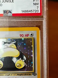 Snorlax (1st edition) - PSA 7 - 11/64 Jungle Holo Pokemon TCG 1999 - Image 4
