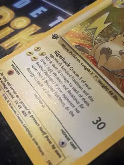 Pokemon Raichu Holo Rare 1st Edition 14/62 Fossil 90 HP English 1999 - Image 3