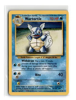 Pokemon tcg Base Set #042/102 Wartortle Uncommon - Image 1