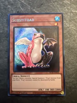Yugioh! Substitoad BLTR-EN054 1st Edition Secret Rare - Near Mint - Image 1