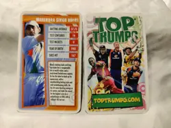 Mahendra Singh Dhoni MS Dhoni 1 single trading card Cricket Top Trumps 2009 VGC - Image 1