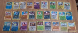 10 Assorted Pokemon Reverse Holo Cards From Random Packs and 1 Holo Bonus! - Image 1