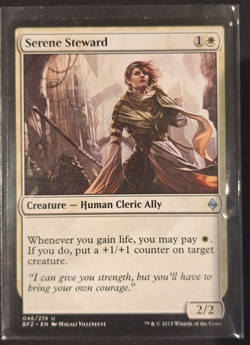 Serene Steward - 046/274 - Battle for Zendikar - Uncommon - NM - MTG - Image 3