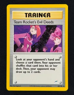 TEAM ROCKET'S EVIL DEEDS (LP/NM) - Neo Destiny 103/105 - Pokemon TCG - Uncommon - Image 1