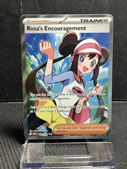 Pokemon TCG Rosa’s Encouragement 114/088 Perfect Order Ultra Rare Full Art - Image 1
