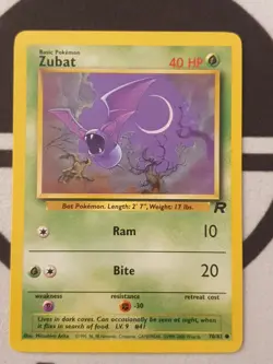 Pokemon Karte Zubat 70/82 Team Rocket Set Pokemon 1999 Vintage TCG - Image 2