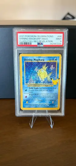 Pokemon Shining Magikarp 66/64 Celebrations Classic Collection Holo PSA 9 2021 - Image 1