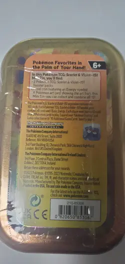 Pokemon Sealed 151 tin With 2 Packs Of TCG Scarlet & Violet Booster Packs - Image 2