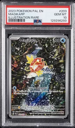 2023 POKEMON PAL EN-PALDEA EVOLVED ILLUSTRATION RARE #203 MAGIKARP PSA 10 - Image 1