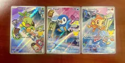 Pokemon 2026 First Partners Illustration Collection Promo Set - Sinnoh Starters - Image 1