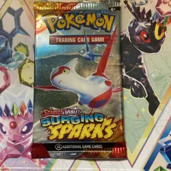 Pokemon TCG S&V SURGING SPARKS Booster Pack SEALED - Image 1