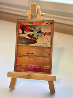 Pokemon Larvesta 015/086 (Master Ball Pattern) Sv: Black Bolt Reverse Holo NM/M+ - Image 1