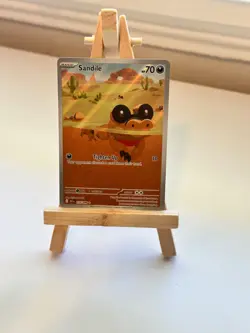 Pokemon Sandile 135/086 Illustration Rare Sv: Black Bolt Full Art NM/M+ - Image 1
