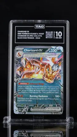 Pokemon Scarlet & Violet Black Star Promos Charizard ex TAG 10 #196 - Image 1