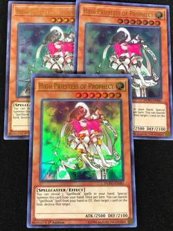 Yugioh High Priestess of Prophecy DUPO-EN081 1ST ULTRA x3 (NM) - Image 1