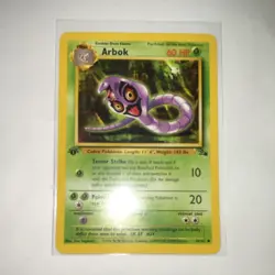 POKEMON ARBOK 31/62 FOSSIL 1ST EDITION REGULAR UNCOMMON 60HP STAGE 1 WOTC - Image 1