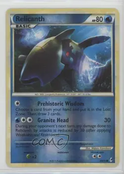 Relicanth Reverse Foil Pokemon HeartGold & SoulSilver Call of Legends #69 - Image 1