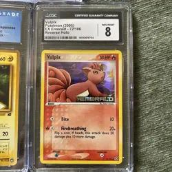 Pokemon Graded Slab Lot Of 3 CGC Charizard Vulpix Pikachu - Image 3