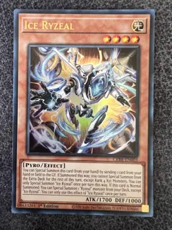 Yugioh Ice Ryzeal CRBR-EN003 Ultra Rare 1st Edition NM - Image 1