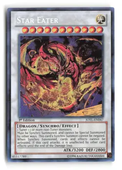 Star Eater JOTL-EN047 Secret Rare 1st Edition Yu-Gi-Oh! - Image 1