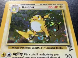 Pokemon TCG Raichu Base Set 2 Holo Unlimited Holo Rare Card 16/130 LP - Image 2