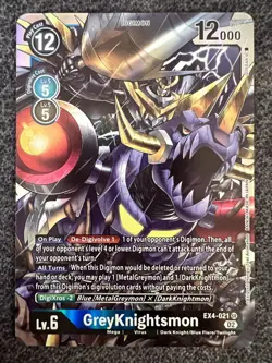 Digimon Card Game GreyKnightsmon EX4-021 SR Alternative Being Near Mint - Image 1