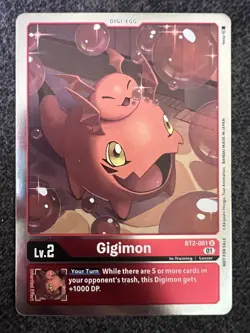 Digimon Card Game Gigimon BT2-001 Uncommon Near Mint - Image 1