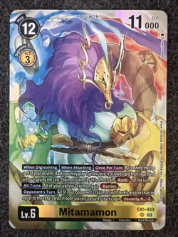 Digimon Card Game Mitamamon EX5-033 SR Animal Colosseum NM - Image 1