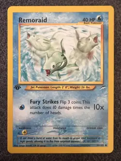 Remoraid 80/105 Common 1st Edition Pokemon Card NM - Image 1