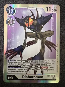 Digimon Card Game Diaboromon EX1-065 Super Rare Near Mint - Image 1