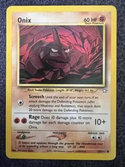Onix 69/111 Common Pokemon Card NM - Image 1