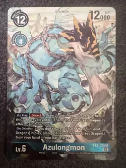 Digimon Card Game Azulongmon EX3-025 R Alt Art NM - Image 1